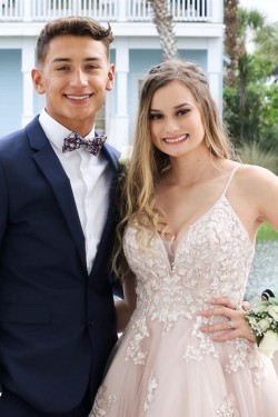 A-Line Lace and Tulle Wedding Dresses Bridal Gowns 903467