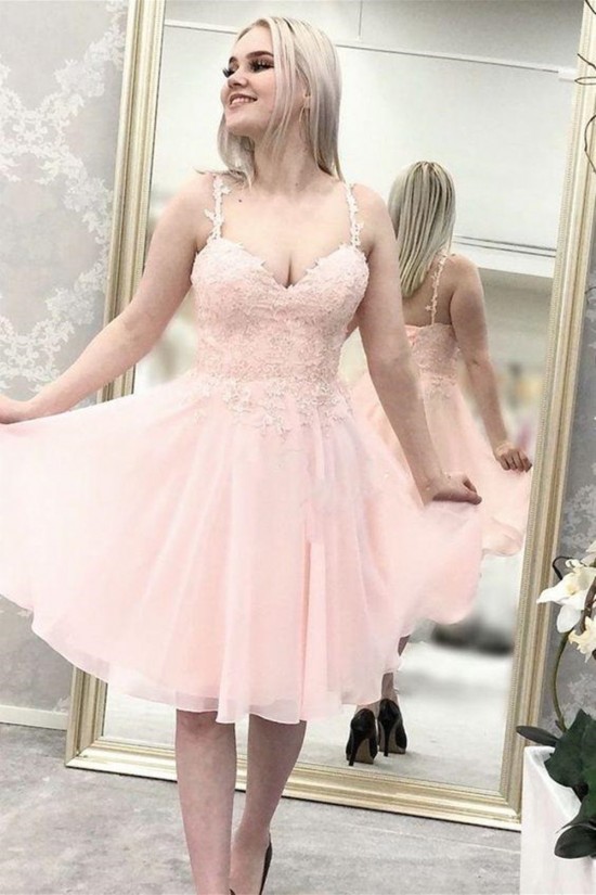 Short Pink Lace Prom Dress Homecoming Graduation Dresses 904005