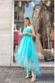 Short High Low Blue Tulle Prom Dress Homecoming Graduation Dresses 904006