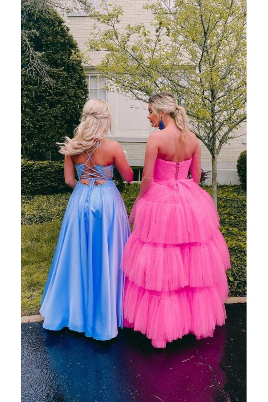 Short High Low Strapless Tulle Prom Dress Homecoming Graduation Dresses 904008