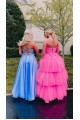 Short High Low Strapless Tulle Prom Dress Homecoming Graduation Dresses 904008