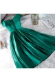 Short Green Satin Prom Dress Homecoming Graduation Dresses 904010