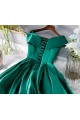 Short Green Satin Prom Dress Homecoming Graduation Dresses 904010