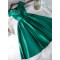 Short Green Satin Prom Dress Homecoming Graduation Dresses 904010