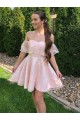 Short Pink Lace Prom Dress Homecoming Graduation Cocktail Dresses 904011