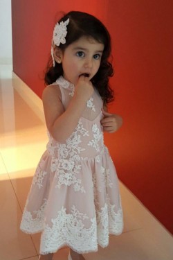 Cute Lace Ankle-Length Flower Girl Dresses 905001