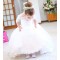 Lace and Tulle Floor-Length Flower Girl Dresses with Sleeves 905003