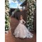 A-Line Lace and Tulle Long Sleeves Floor-Length Flower Girl Dresses 905008