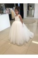 A-Line Lace and Tulle Floor-Length Flower Girl Dresses 905009