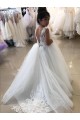 A-Line Lace and Tulle Floor-Length Flower Girl Dresses 905009