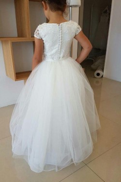 Lace and Tulle Flower Girl Dresses 905012
