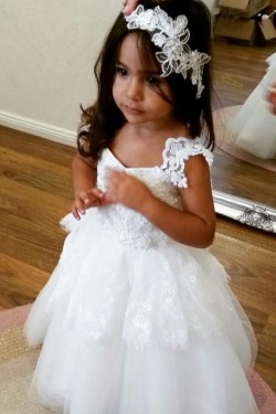Cute Lace and Tulle Flower Girl Dresses 905013