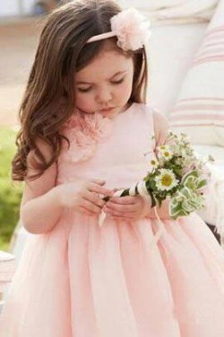 Cute Floor Length Flower Girl Dresses 905024