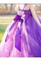 Cute Floor Length Purple Tulle Flower Girl Dresses 905030