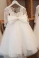Lace and Tulle Long Sleeves Flower Girl Dresses 905034
