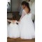 Lace and Tulle Long Sleeves Flower Girl Dresses 905034