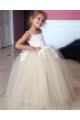 Lace and Tulle Floor Length Flower Girl Dresses 905036