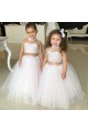 Lace and Tulle Two Pieces Flower Girl Dresses 905037