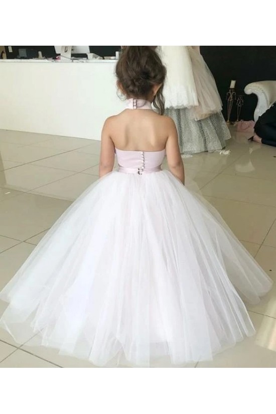 Lace and Tulle Two Pieces Flower Girl Dresses 905037