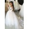 Lace and Tulle Long Sleeves Flower Girl Dresses 905042