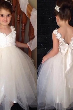 Lace and Tulle Flower Girl Dresses 905049
