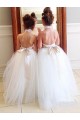 Halter Tulle Floor Length Flower Girl Dresses 905050