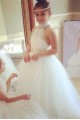 Halter Tulle Floor Length Flower Girl Dresses 905050