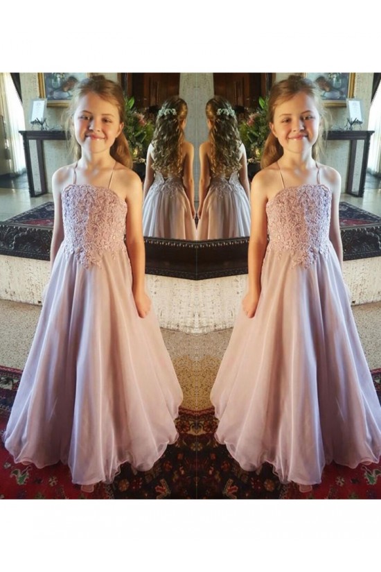 A-Line Lace Flower Girl Dresses 905055