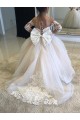 Long Sleeves Lace and Tulle Flower Girl Dresses 905056