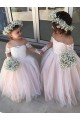 Long Sleeves Lace and Tulle Flower Girl Dresses 905057