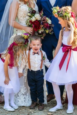 Lace and Tulle Knee Length Flower Girl Dresses 905058