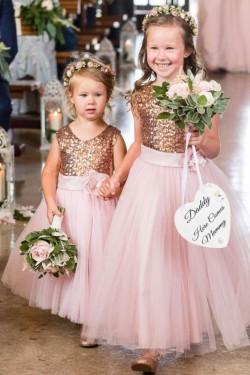 Cute Sequins and Tulle Flower Girl Dresses 905064