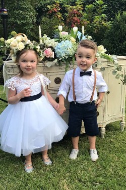 Cute Tulle and Lace Flower Girl Dresses 905065