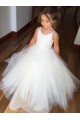 Lace and Tulle Floor Length Flower Girl Dresses 905067