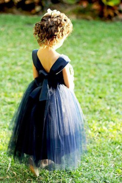 Cute Purple Tulle Flower Girl Dresses 905068