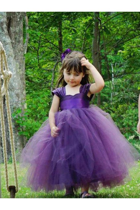Cute Purple Tulle Flower Girl Dresses 905068 Cute Purple Tulle Flower Girl Dresses 905068