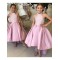 Lace and Satin Pink Halter High Low Flower Girl Dresses 905069