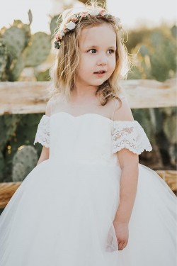 Lace and Tulle Flower Girl Dresses 905073