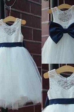 Lace and Tulle Flower Girl Dresses 905079