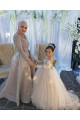 Lace and Tulle Long Sleeves Flower Girl Dresses 905081 Lace and Tulle Long Sleeves Flower Girl Dresses 905081