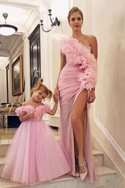 Cute Pink Tulle Flower Girl Dresses 905082
