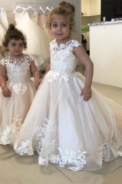 Lace and Tulle Flower Girl Dresses 905083
