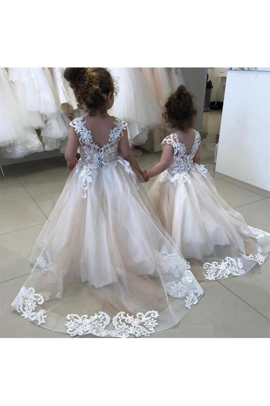 Lace and Tulle Flower Girl Dresses 905083 Lace and Tulle Flower Girl Dresses 905083