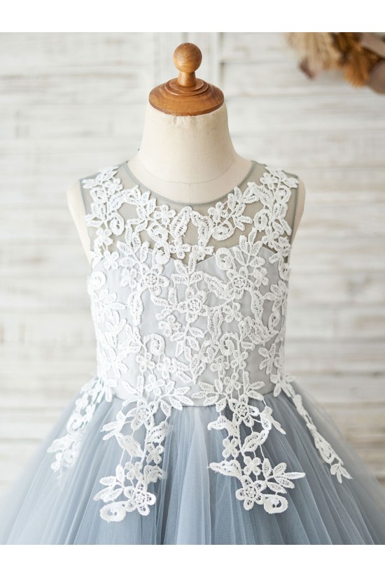 Lace and Tulle Flower Girl Dresses 905085