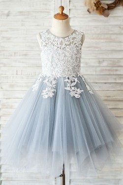 Lace and Tulle Flower Girl Dresses 905085