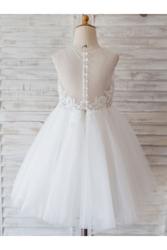 Lace and Tulle Flower Girl Dresses 905086
