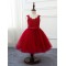 Lace and Tulle Red Flower Girl Dresses 905087