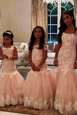 Mermaid Lace and Tulle Flower Girl Dresses 905088