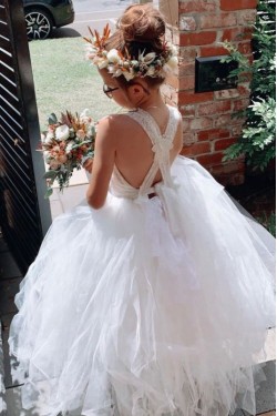 Cute Lace and Tulle Flower Girl Dresses 905091