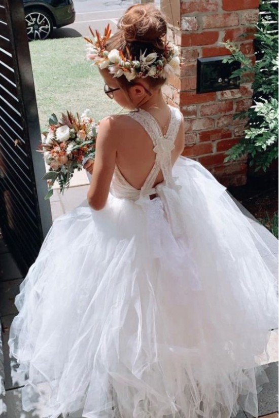 Cute Lace and Tulle Flower Girl Dresses 905091